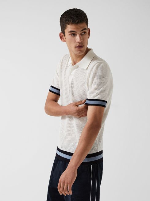 Quinn - Che Half Button Contrast-Sleeve Polo T-Shirt