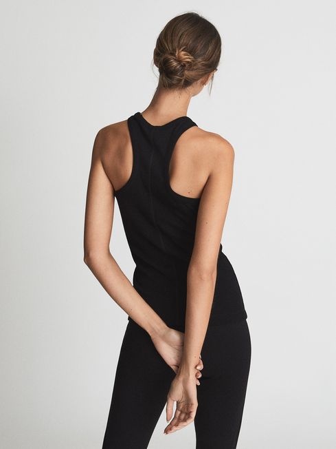 Mirabel Ribbed Jersey Racer Tank Top
