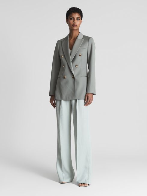 Skye Double Breasted Wool Blend Blazer