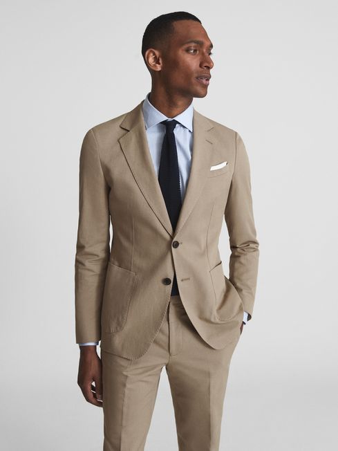 Train Single Breasted Cotton-Linen Blazer