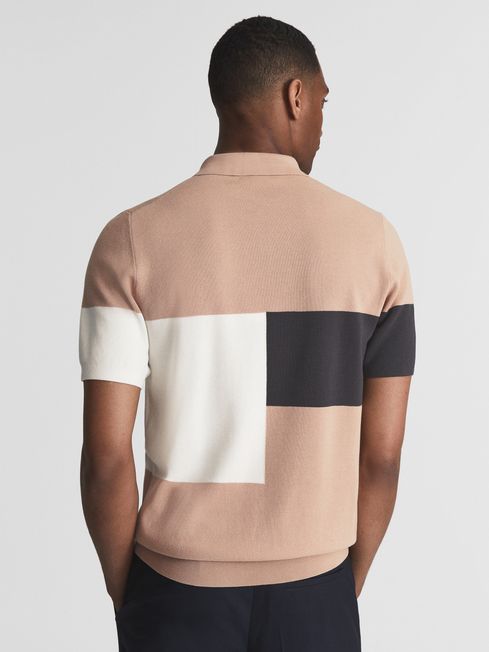 Primo Press Stud Colourblock Polo T-Shirt