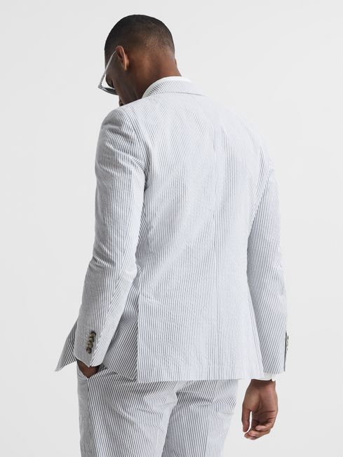 Barr Single Breasted Seersucker Blazer
