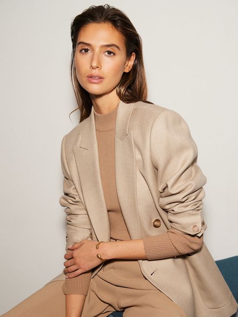 Larsson Double Breasted Twill Blazer