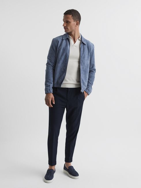 Duchie Merino Wool Open Collar Polo Shirt