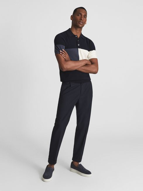 Primo Press Stud Colourblock Polo T-Shirt