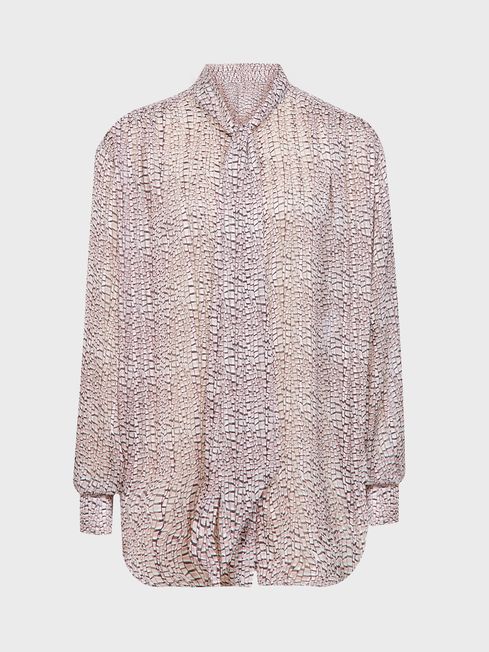 Kelsie Metallic Long Sleeve Blouse