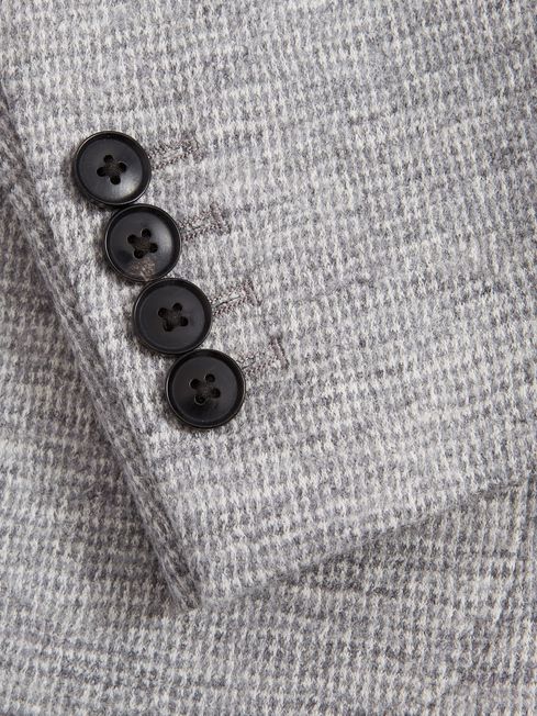 Bibbington Single Breasted Brushed Puppytooth Blazer