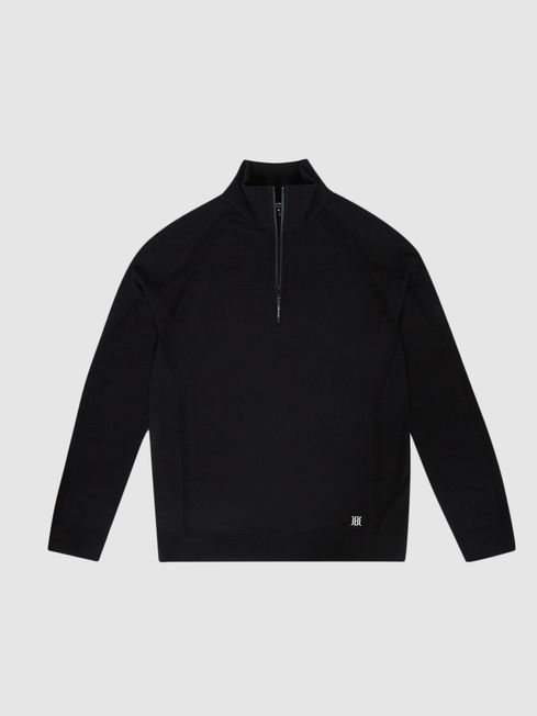 Affleck Golf Stretch Merino Zip Neck Jumper
