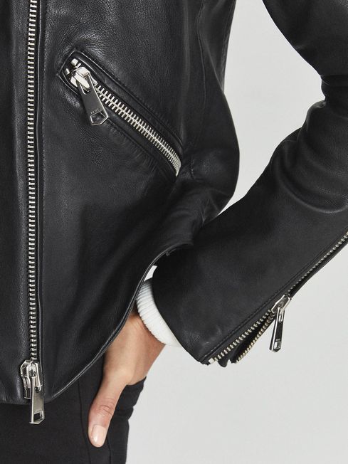 Gigi Leather Biker Jacket