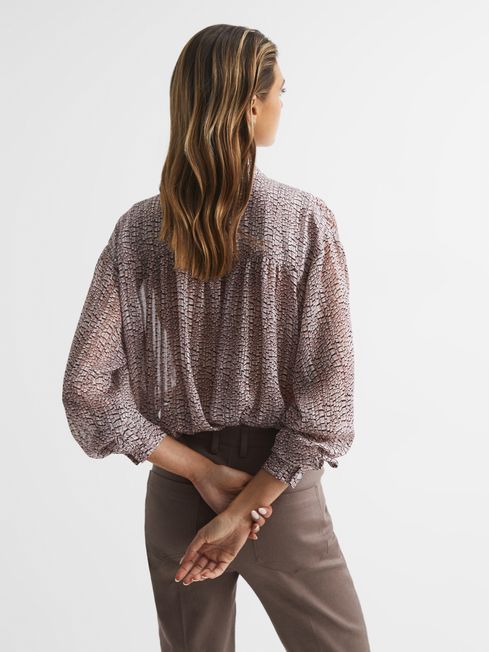 Kelsie Metallic Long Sleeve Blouse