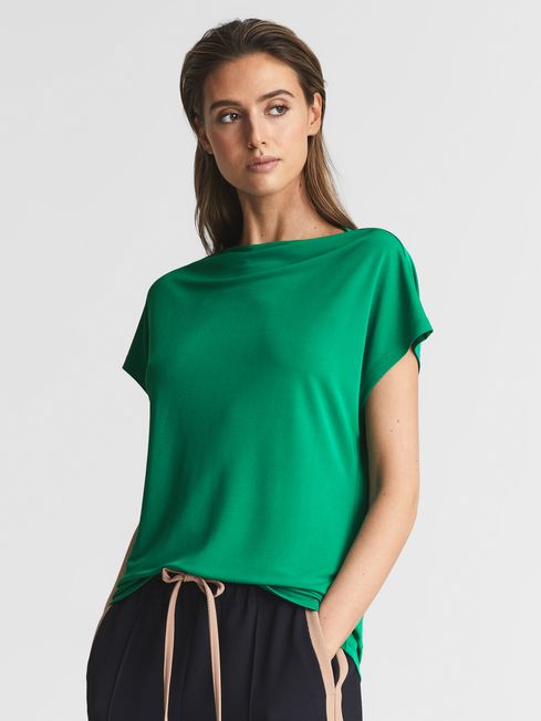 Poppy High Neck Jersey Top