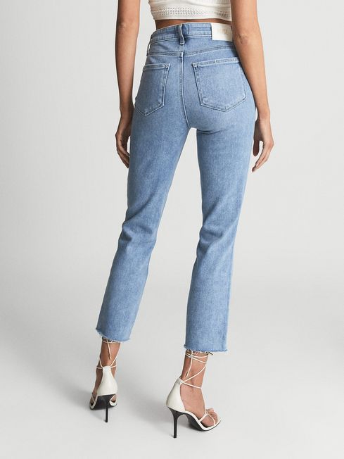 Cindy Paige Straight Leg Raw Hem Jeans
