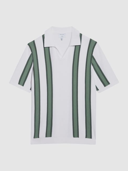 Ricco - Che Open Collar Striped Polo T-Shirt