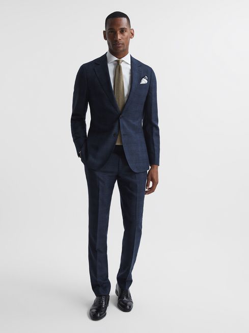 Ancroft Single Breasted Prince Of Wales Check Blazer