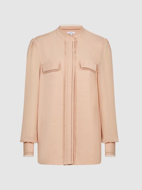 Felicia Ladder Trim Detail Blouse