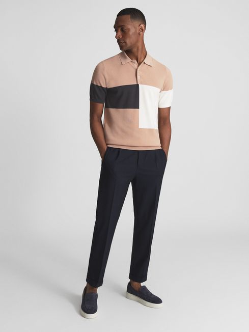 Primo Press Stud Colourblock Polo T-Shirt