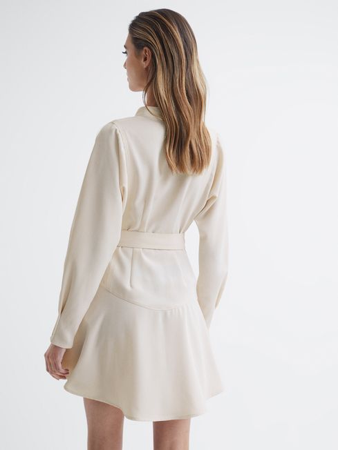 Leia Button Through Belted Mini Dress