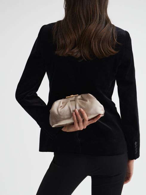 Adaline Satin Satin Clutch Bag