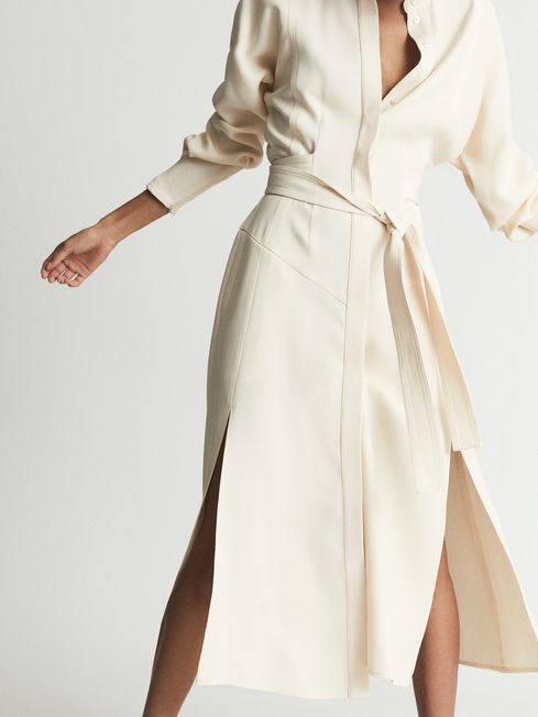 Darcy Belted Midi Shirt Dress