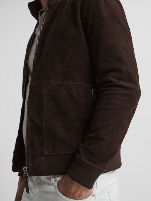 Damon Suede Zip Through Jacket