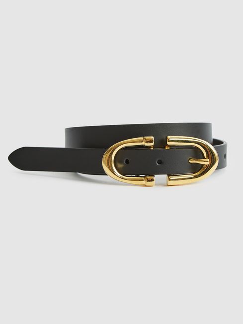 Bailey Horseshoe Buckle Leather Belt