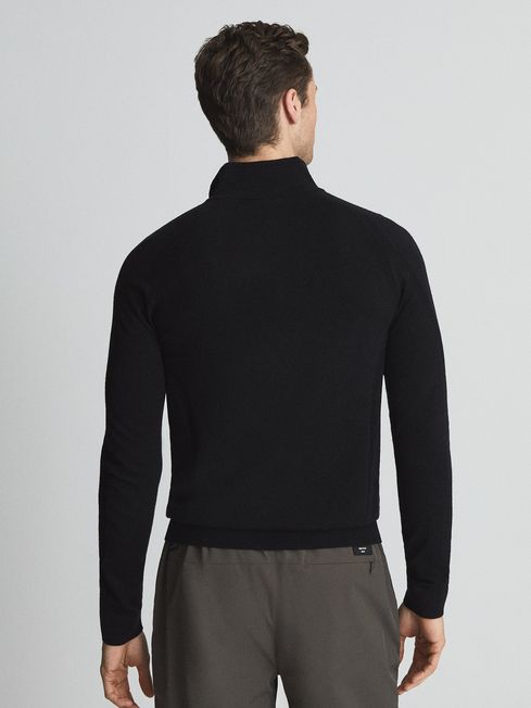 Affleck Golf Stretch Merino Zip Neck Jumper