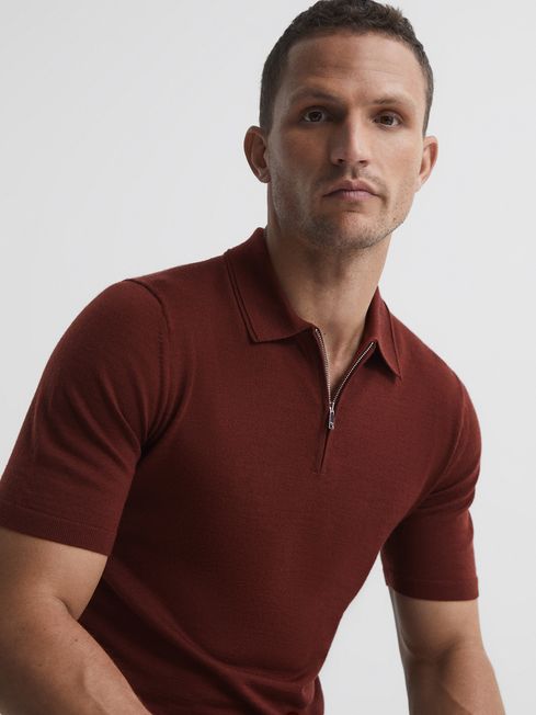 Maxwell Merino Zip Neck Polo T-Shirt