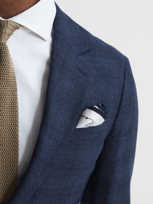 Ancroft Single Breasted Prince Of Wales Check Blazer