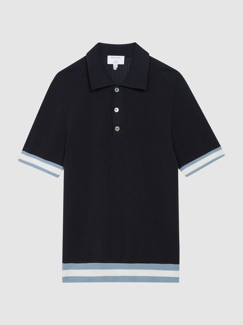 Quinn - Che Half Button Contrast-Sleeve Polo T-Shirt