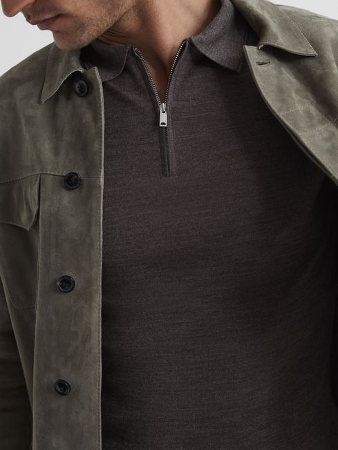 Maxwell Merino Zip Neck Polo T-Shirt
