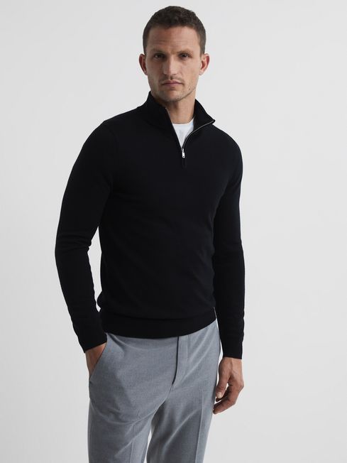 Blackhall Merino Wool Zip Neck Jumper