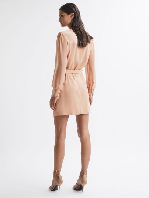 Cassia Ladder Trim Detail Flippy Dress