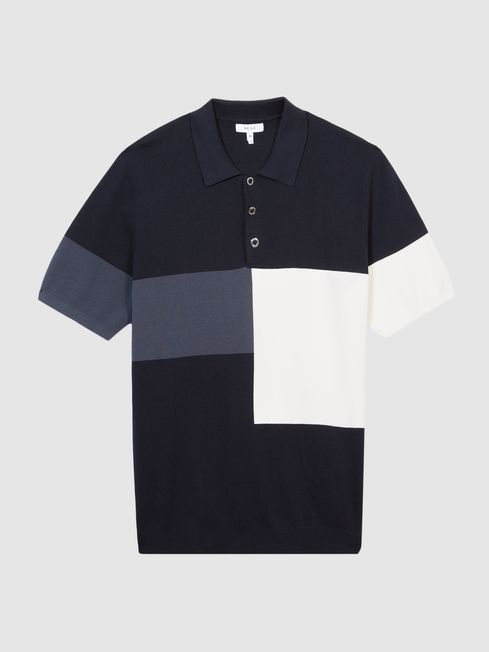 Primo Press Stud Colourblock Polo T-Shirt