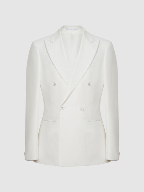 Tone Double Breasted Linen Blazer