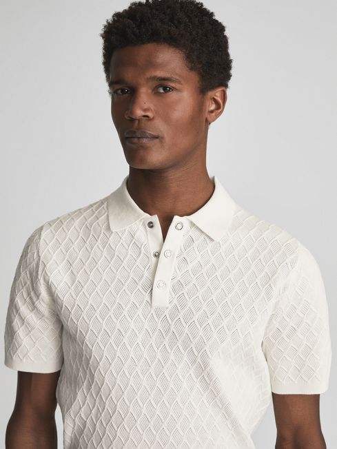 Dollar Textured Diamond Stitch Polo T-Shirt