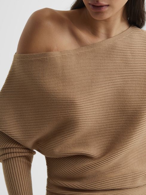 Lorna Asymmetric Drape Knitted Top