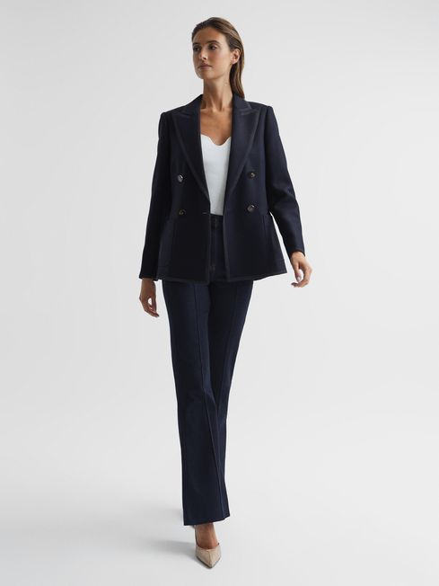Gia Double Breasted Twill Blazer