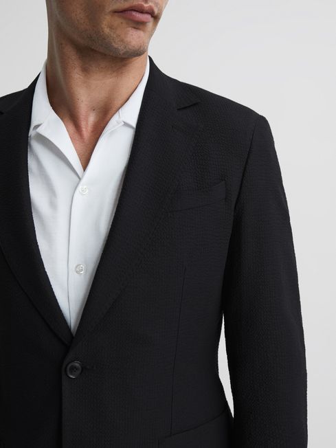 Lead Single Breasted Seersucker Blazer