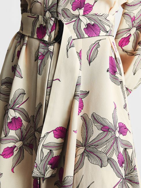 Zoe Orchid Print Mini Dress