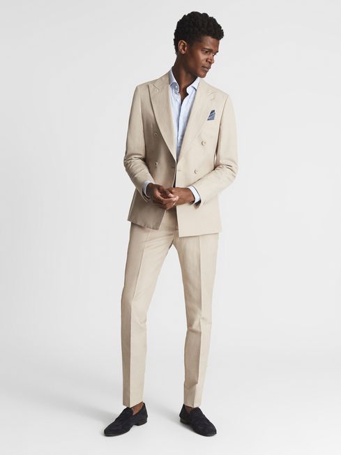 Tone Double Breasted Linen Blazer