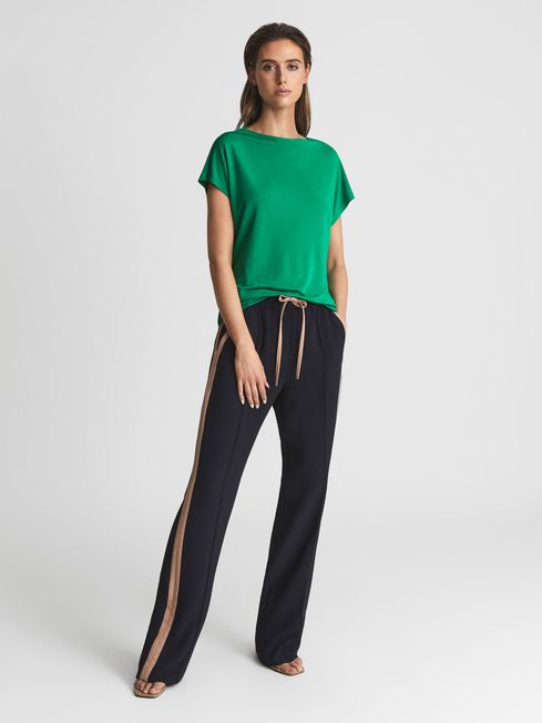 Poppy High Neck Jersey Top