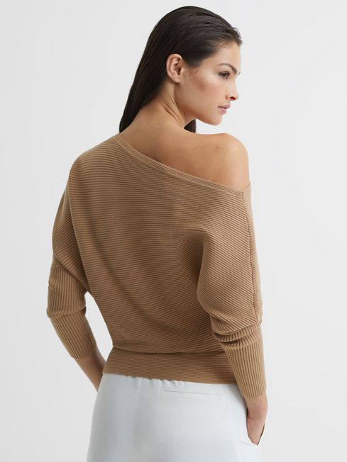 Lorna Asymmetric Drape Knitted Top