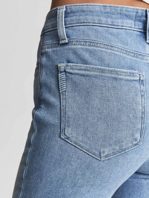 Cindy Paige Straight Leg Raw Hem Jeans