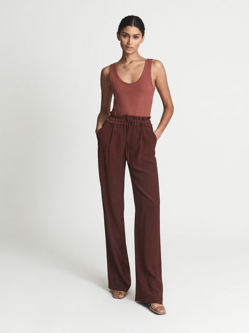 Violet Scoop Neck Jersey Vest Top