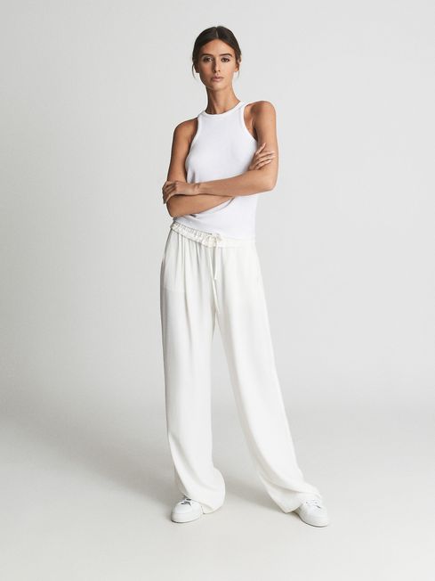 Mirabel Ribbed Jersey Racer Tank Top