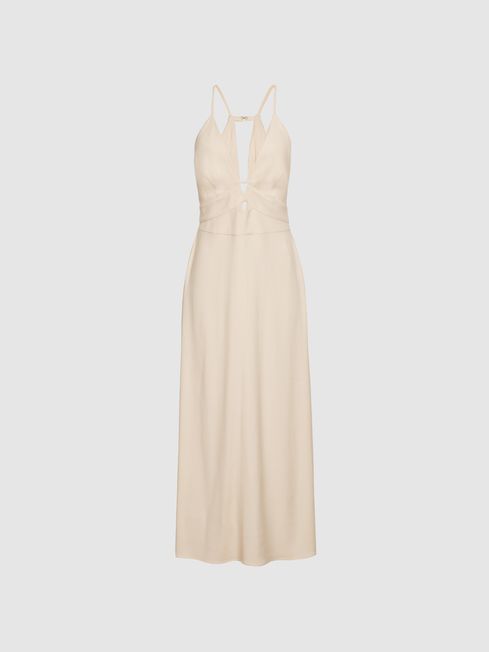 Ellis Plunge Bodycon Midi Dress