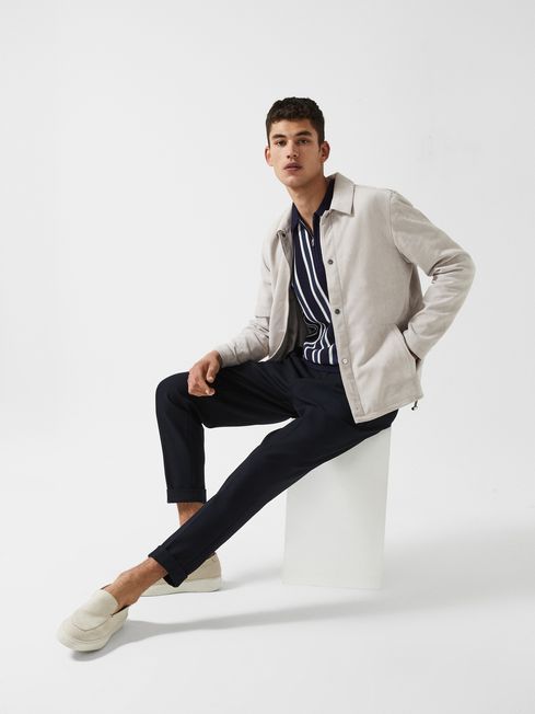 Byron - Che Striped Half Zip Polo T-Shirt