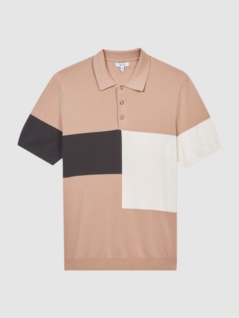 Primo Press Stud Colourblock Polo T-Shirt