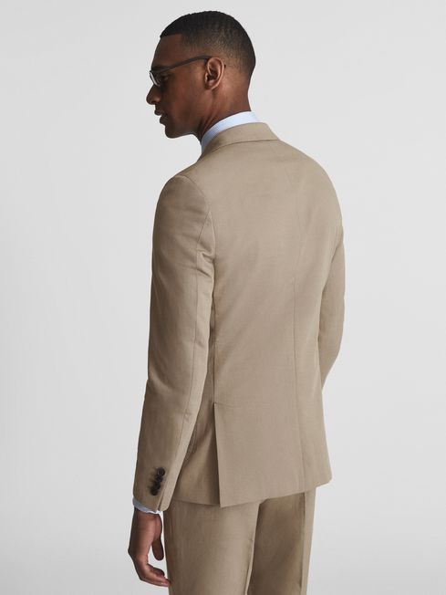 Train Single Breasted Cotton-Linen Blazer