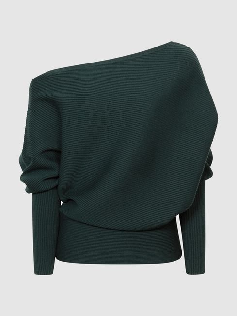 Lorna Asymmetric Drape Knitted Top